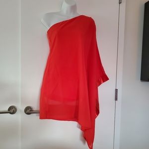 One shoulder toga dress
